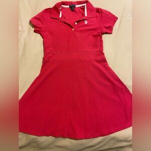 Pink polo dress.